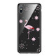 For iPhone XS Max SULADA 3D Laser Engraving PC Plating Diamond Protective Case(Black)