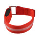 Red Nylon Night Sports LED Light Armband Light Bracelet, Specification:Battery Version