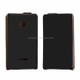 Vertical Flip Magnetic Button Leather Case for Microsoft Lumia 532(Black)