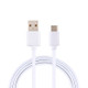 2A USB Male to Micro USB Male Interface Injection Plastic Charge Cable, Length: 1.5m(White)