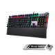 AULA F2088 108 Keys Mixed Light Mechanical Black Switch Wired USB Gaming Keyboard with Metal Button (Black)