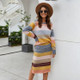 Long Sections Knees Slim Thin Bottoming Sweater Dress (Color:Colour Size:L)