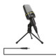 Yanmai SF-920 Professional Condenser Sound Recording Microphone with Tripod Holder, Cable Length: 2.0m, Compatible with PC and Mac for Live Broadcast Show, KTV, etc.(Black)