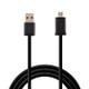 1.5A USB Male to Micro USB Male Interface Fast Charge Data Cable, Length: 1m(Black)