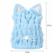 Coral Fleece Soft Absorbent Cat Ear Dry Hair Cap Thickened Adult Shower Cap(Blue)