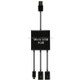 20cm Micro USB Male + 2 Ports USB Female to USB 2.0 Hub Cable, For Galaxy, Huawei, Xiaomi, LG, HTC and other Smart Phones(Black)