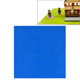 32*32 Small Particle DIY Building Block Bottom Plate 25.5*25.5 cm Building Block Wall Accessories Toys for Children(Blue)