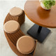 Home Furniture Accordion Folding Paper Stool Sofa Chair (High 42cm + Apricot Skin Pad)