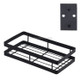 25cm Kitchen Punch-free Wall Mount Seasoning Storage Rack (Black)