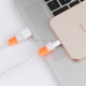 2 PCS Anti-break USB Charge Cable Winder Protective Case Protection Sleeve(Orange)