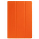 Karst Texture Horizontal Flip Solid Color Leather Case with Three-Folding Holder for Sony Xperia Z4(Orange)