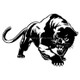 20 PCS Wild Panther Car Body Decal Car Stickers Motorcycle Decorations, Size: 19x12cm(Black)