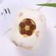 Cartoon Embroidery Pattern Baby Dustproof and Anti-fouling Winter Fleece Cuffs Protective Sleeves(Yellow Ball)
