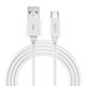 ROCK C4 5A USB-C / Type-C to USB Charge Sync Round Data Cable, Length : 1m (White)