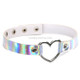 2 PCS European and American Harajuku Laser Heart Shape Collar Glowing Choker Necklace, Random Color Delivery