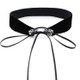 2 PCS European and American Fashion Street-snap Collar Hollow Alloy Velvet Choker Necklace, Random Color Delivery