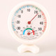 TH108 Mini Round Clock-shaped Indoor Outdoor Hygrometer Humidity Thermometer Temperature Meter, Random Color Delivery