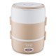 Electric Food Steamer Heat Preservation Lunch Box Food Warmer Mini Steamer Three-layer khaki