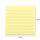 5 PCS Simple Kraft Paper Horizontal Line Small Note Book Square Message Note N Times Post It(Yellow)