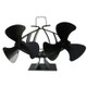 6-Blade Aluminum Heat Powered Fireplace Stove Fan