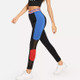 Leisure Yoga Stitching Tight Stretch Leggings (Color:Black Size:M)