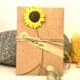 10 PCS Festival Creative DIY Retro Kraft Paper Handmade Small Dry Flower Greeting Card Birthday Card