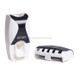 Automatic Toothpaste Dispenser Set with 5 Toothbrush Holder(Black)