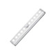 0.8W 10 LEDs White Light Narrow Screen Intelligent Human Body Sensor Light LED Corridor Cabinet Light, USB Charging Version