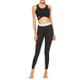 Fashion Ribbon Brace Yoga Leggings (Color:Black Size:M)