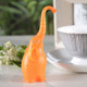 Tea Infuser Teapot Filter Elephant Silicone Tea Leaves Strainer(Orange)