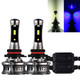 2 PCS XT7 9006 / HB4 DC8-48V / 25W / 6500K / 2000LM IP67 Car LED Headlight Lamps, with Blue Devil Eye Running Lamp / 6 CSP Lamps