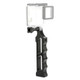 PULUZ Aluminum Alloy Hand Holder Grip for DJI Osmo Action, GoPro NEW HERO /HERO7 /6 /5 /5 Session /4 Session /4 /3+ /3 /2 /1, Xiaoyi and Other Action Cameras(Black)