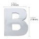 Car Vehicle Badge Emblem 3D English Letter B Self-adhesive Sticker Decal, Size: 4.5*4.5*0.5cm