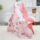 Cotton Cartoon Baby Comforting Quilt Washable Trolley Cover Blanket(Pink Pegasus)