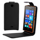 Vertical Flip Magnetic Button Leather Case for Microsoft Lumia 430(Black)