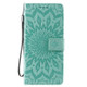 For Galaxy S20 Ultra Sun Print Horizontal Flip Protective Case with Holder & Card Slots & Wallet(Green)