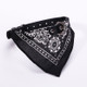 Adjustable Dog Bandana Leather Printed Soft Scarf Collar Neckerchief for Puppy Pet, Size:M(Black)