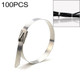 100 PCS 4.6x150mm Stainless Steel Metal Cable Ties Tie Zip Wrap Exhaust Heat Straps Induction Pipe