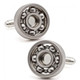 1 Pair Ball Bearing Cufflinks Functional Rotatable Diversity of Mechanic Vintage Metal Color Bearing Design Cuff Links