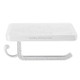 Antique Carved Zinc Alloy Bathroom Paper Mobile Phone Holder With Hook, Color:White