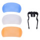 Pop-up Flash Soft Flash Diffuser Kit (White Diffuser / Blue Diffuser / Orange Diffuser / Diffuser Bracket)