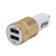 10 PCS Car Auto 5V Dual USB 2.1A/1A Cigarette Lighter Adapter for Most Phones(Gold)