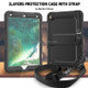 Shockproof PC + Silica Gel Protective Case for iPad Air (2019), with Holder & Shoulder Strap(Black)