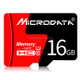 MICRODATA 16GB U1 Red and Black TF(Micro SD) Memory Card