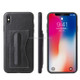 Fierre Shann Full Coverage Protective Leather Case for iPhone XS Max, with Holder & Card Slot(Black)