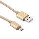 2m Woven Style Metal Head 84 Cores Micro USB to USB 2.0 Data / Charger Cable, For Samsung / Huawei / Xiaomi / Meizu / LG / HTC and Other Smartphones(Gold)