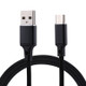 1m 2A Output USB to USB-C / Type-C Nylon Weave Style Data Sync Charging Cable, For Galaxy S8 & S8 + / LG G6 / Huawei P10 & P10 Plus / Xiaomi Mi 6 & Max 2 and other Smartphones(Black)