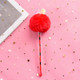 Creative Fur Ball Pendant Stationery Cute Plush Colored Pen Student Gel Pen(Love Red Fur Ball)