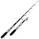 37cm Portable Telescopic Sea Fishing Rod Mini Fishing Pole, Extended Length : 2.3m, Black Clip Reel Seat