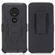 For Motorola Moto E5 Play PC + Silicone Back Clip Sliding Sleeve Protective Case(Black)